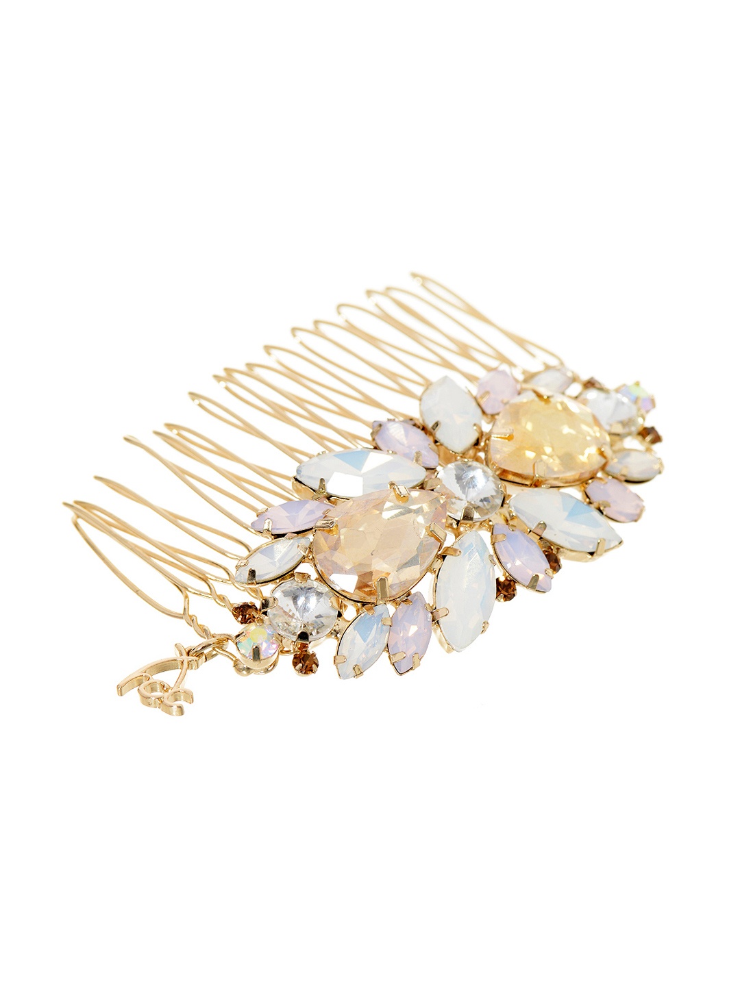 

Hair Drama Company Neutral Color Comb, Gold