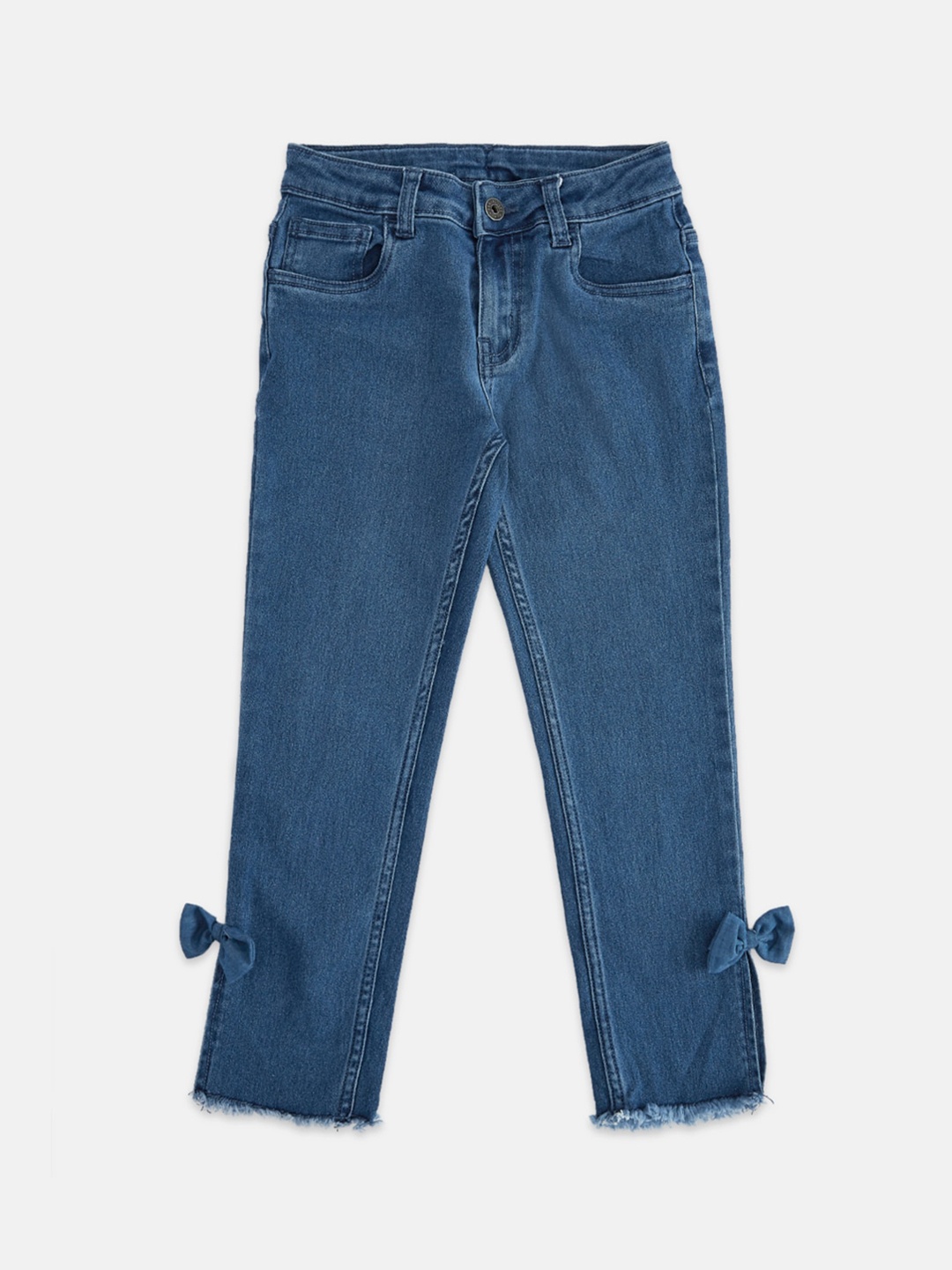 

Pantaloons Junior Girls Blue Heavy Fade Cotton Jeans