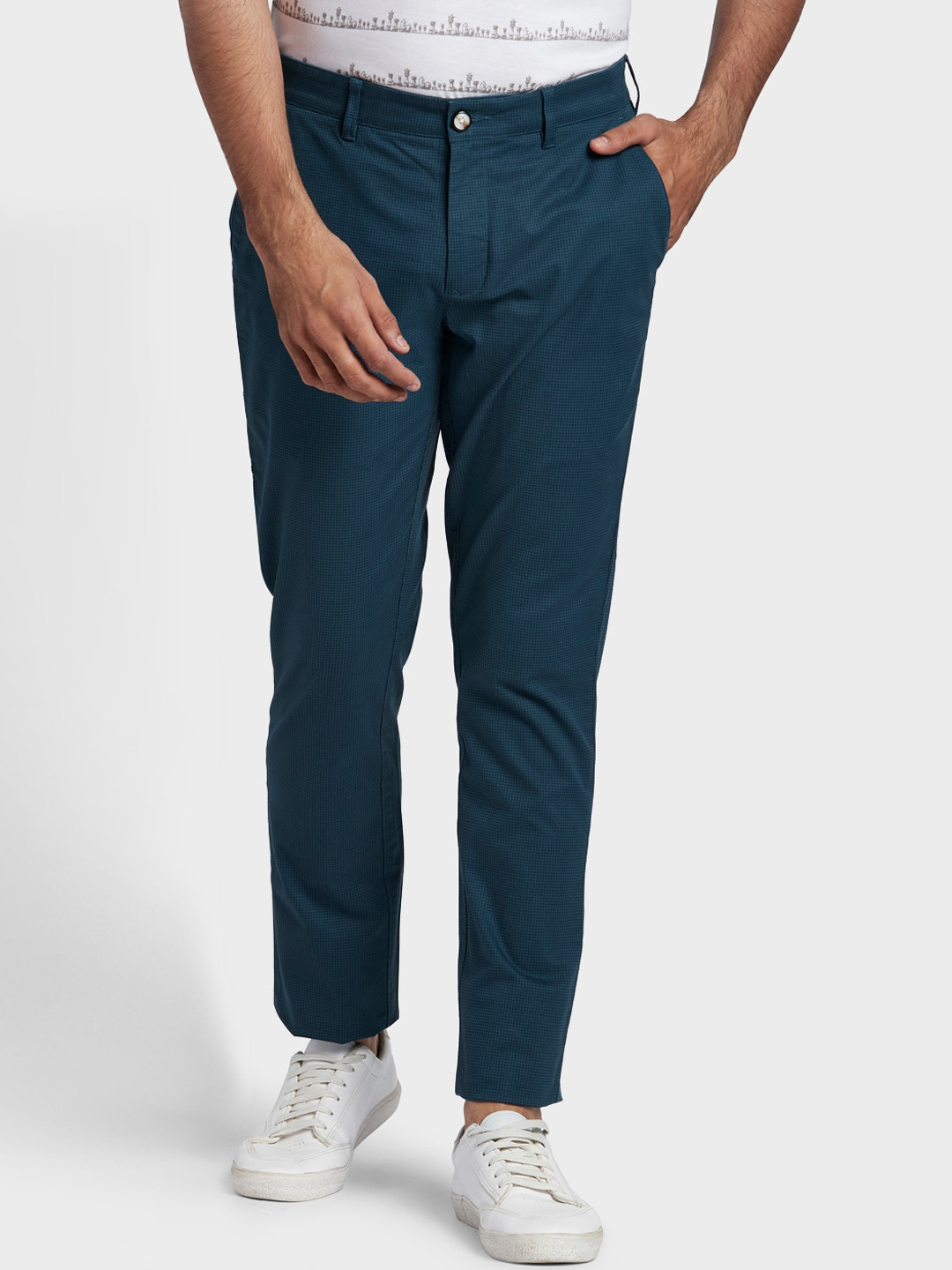 

ColorPlus Men Blue Chinos Trousers