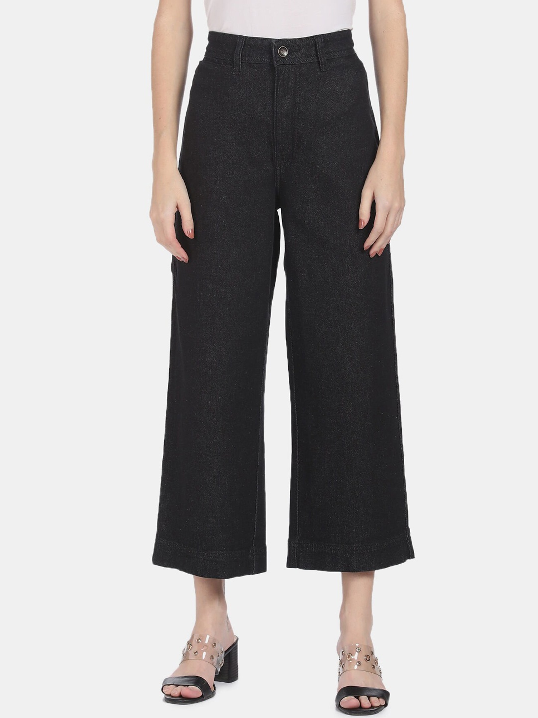 

U S Polo Assn Women Black Wide Leg Jeans