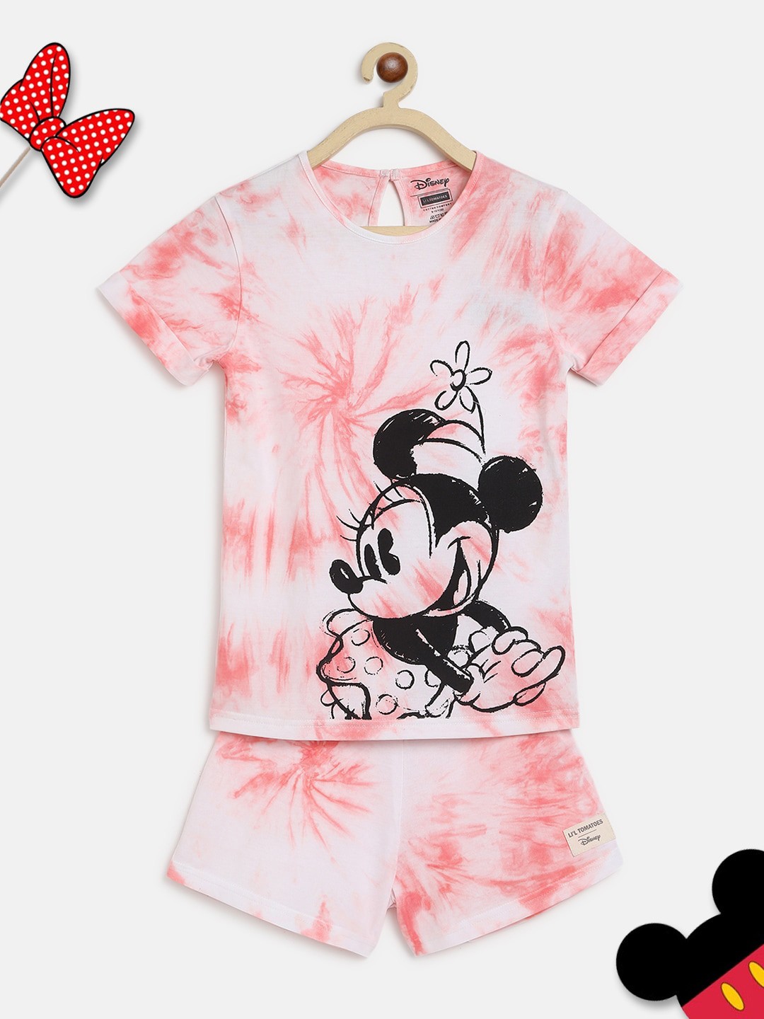 

Lil Tomatoes Girls Pink Night suits