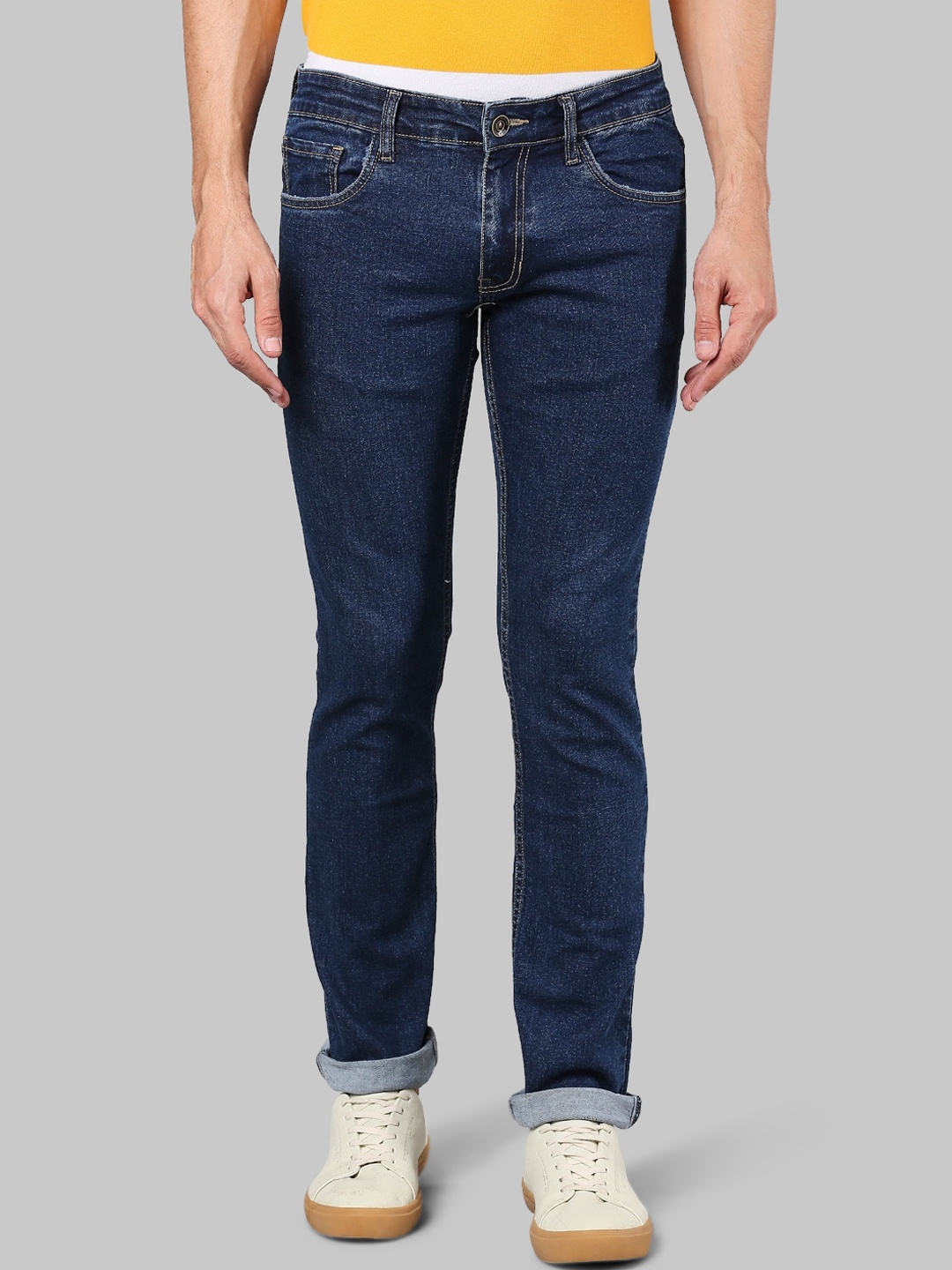

Park Avenue Men Blue Solid Jeans