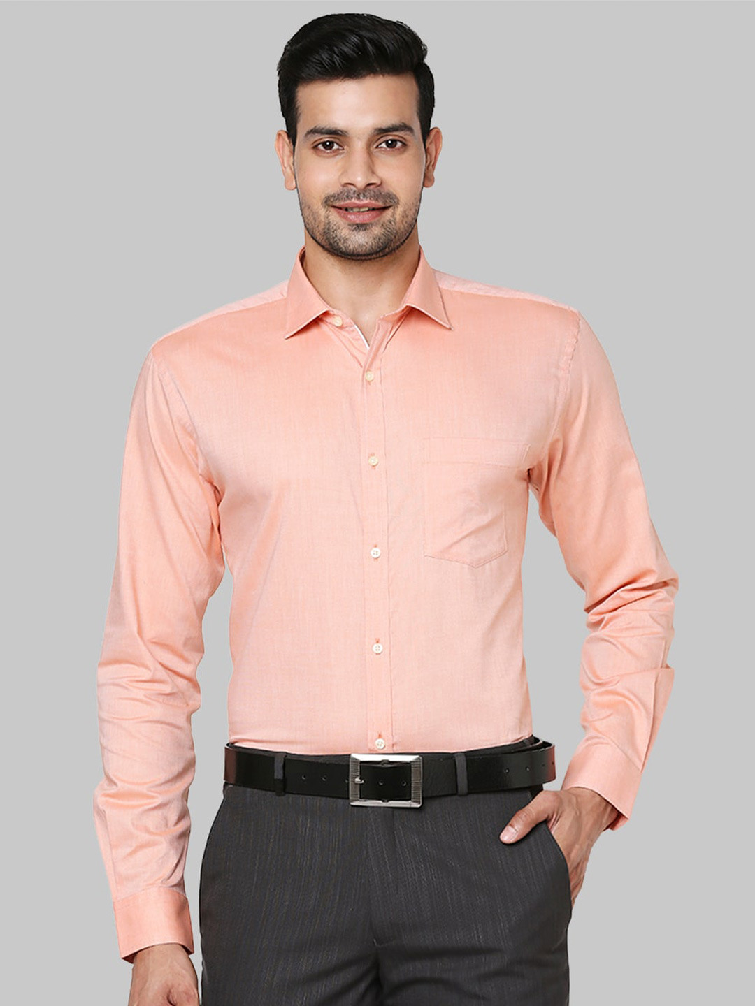 

Park Avenue Men Orange Slim Fit Formal Shirt