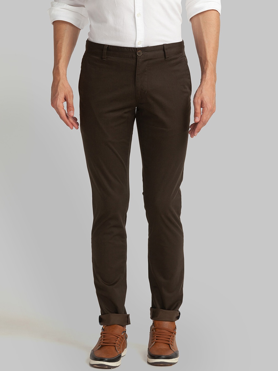 

Parx Men Green Regular Fit Solid Trousers