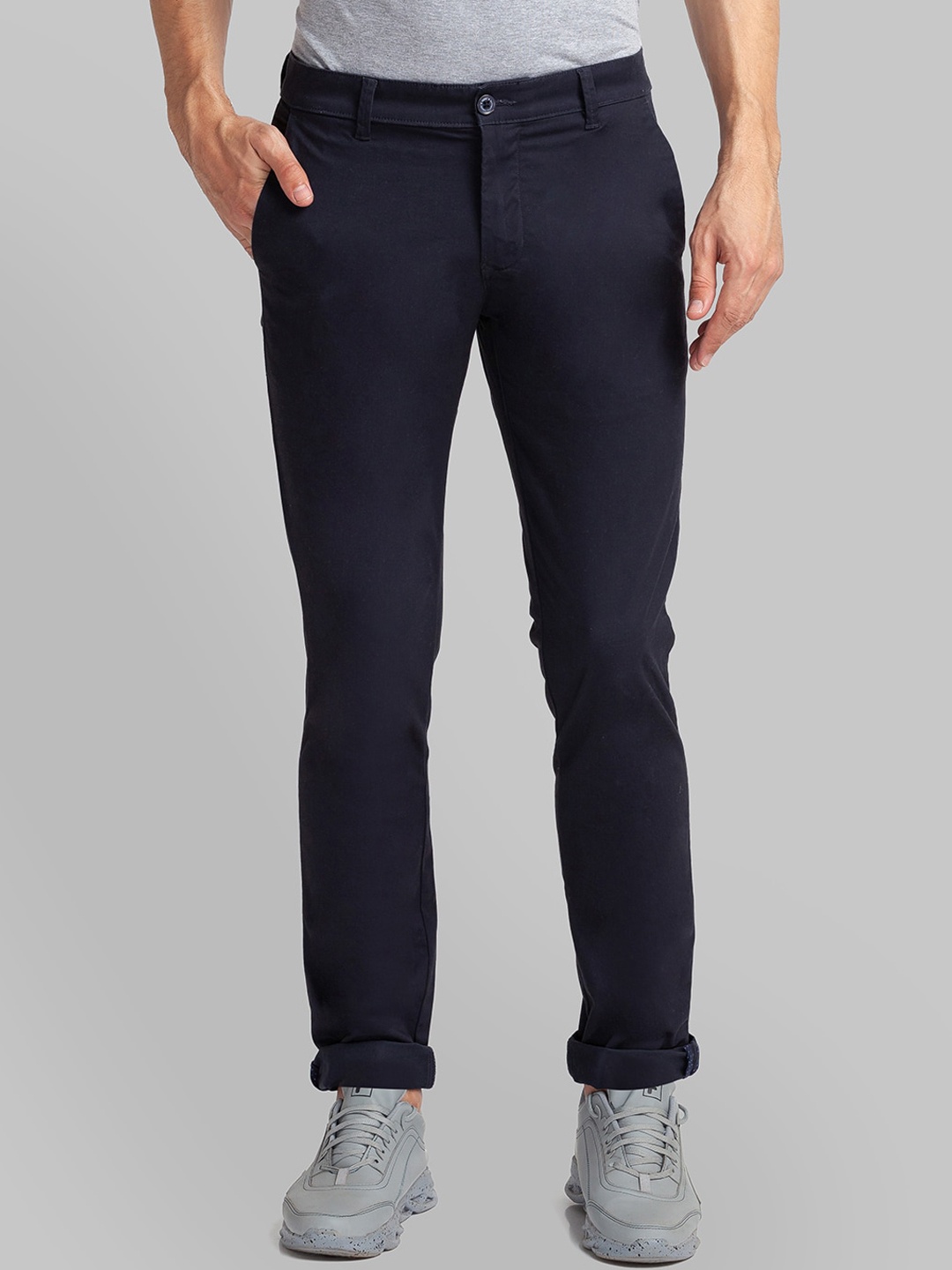 

Parx Men Blue Slim Fit Trousers