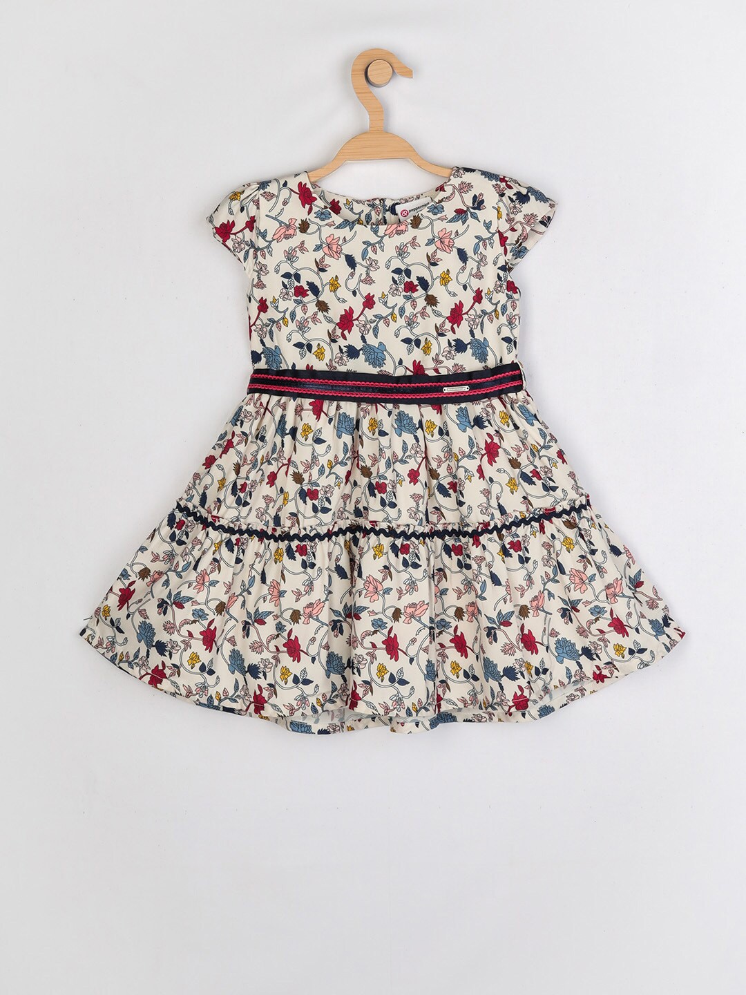 

Peppermint Cream-Coloured Floral Dress