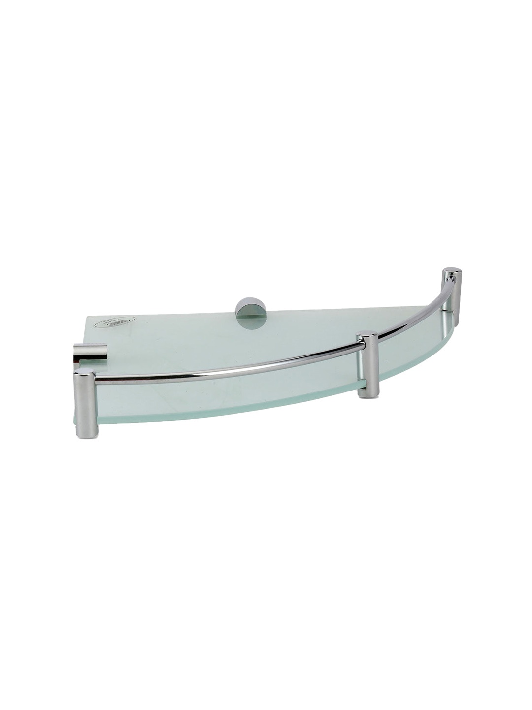 

Athome by Nilkamal Silver-Toned Solid Frosted Corner Shelf Bathroom Accessories