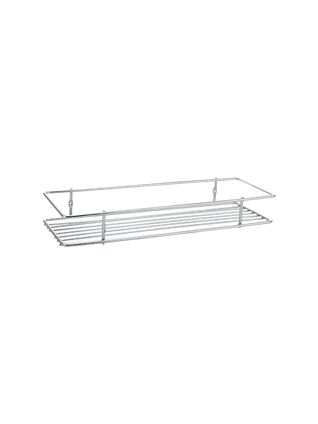 

Athome by Nilkamal Silver-Toned Solid Stainless Steel Net Shelf