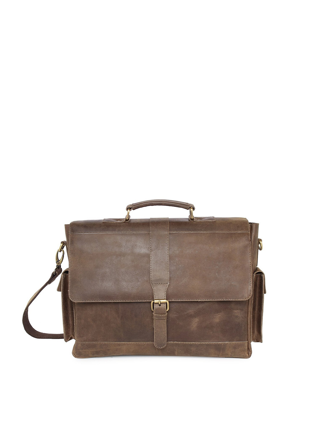 

Tortoise Men Coffee Brown Leather Laptop Bag