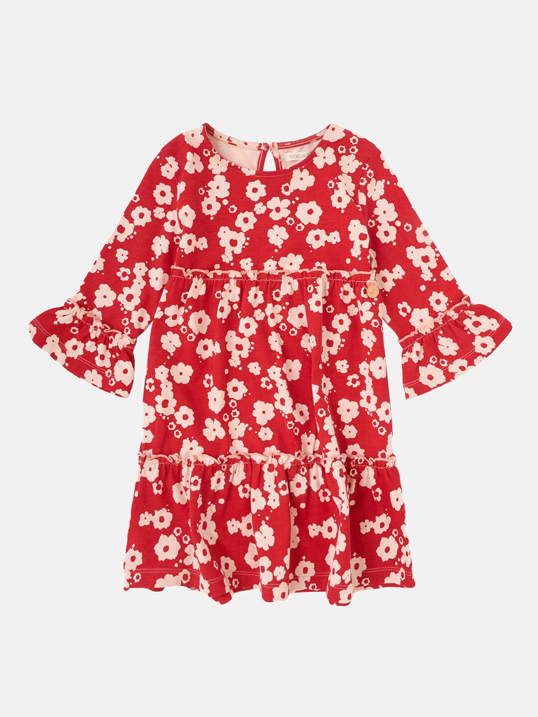 

Angel & Rocket Red Floral Tiered A-Line Dress