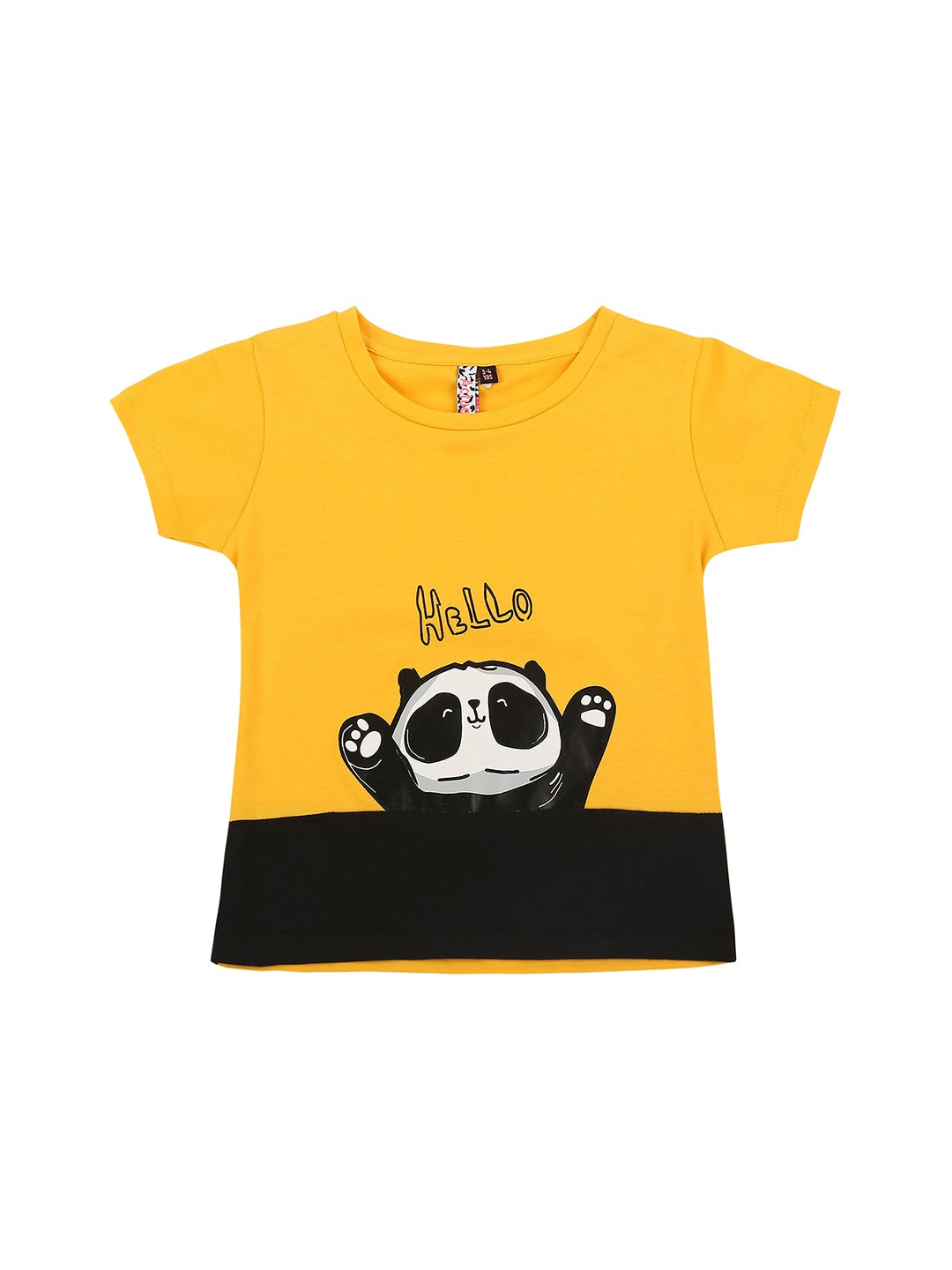 

Actuel Yellow Print Top