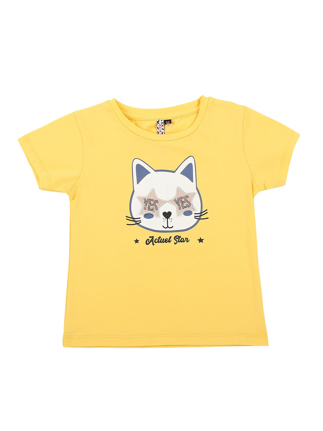 

Actuel Yellow Print Top