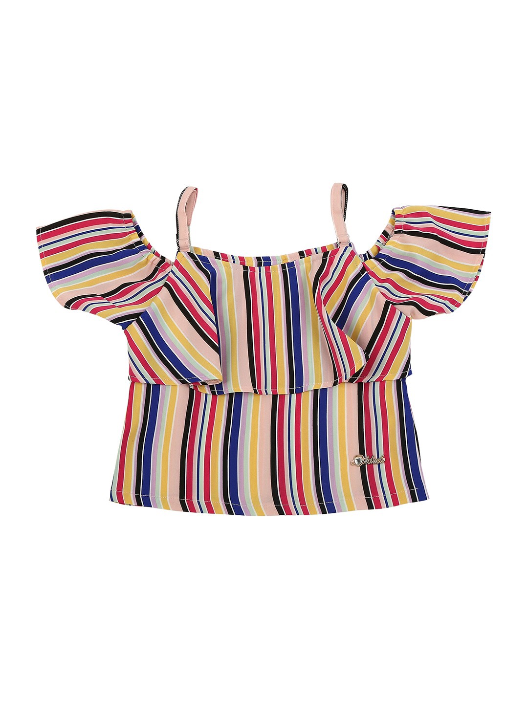 

Actuel Red Striped Satin Top