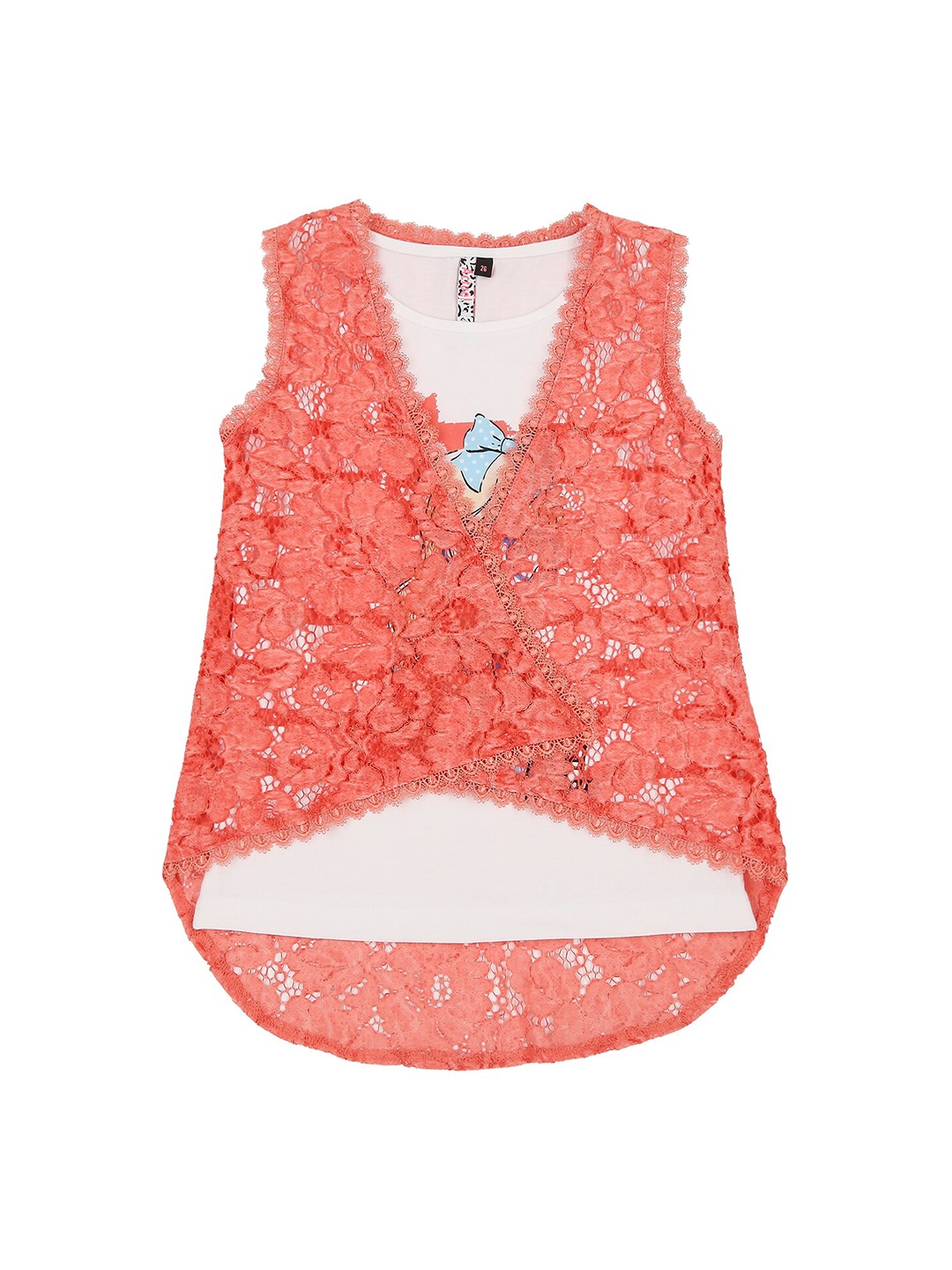 

Actuel Coral Floral Print Top