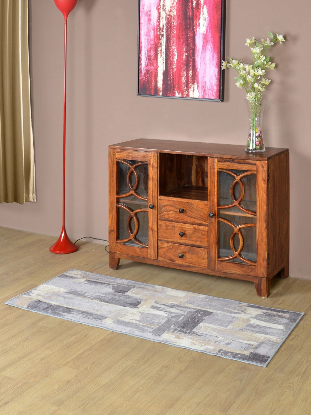 

Athome by Nilkamal Grey Abstract Carpet