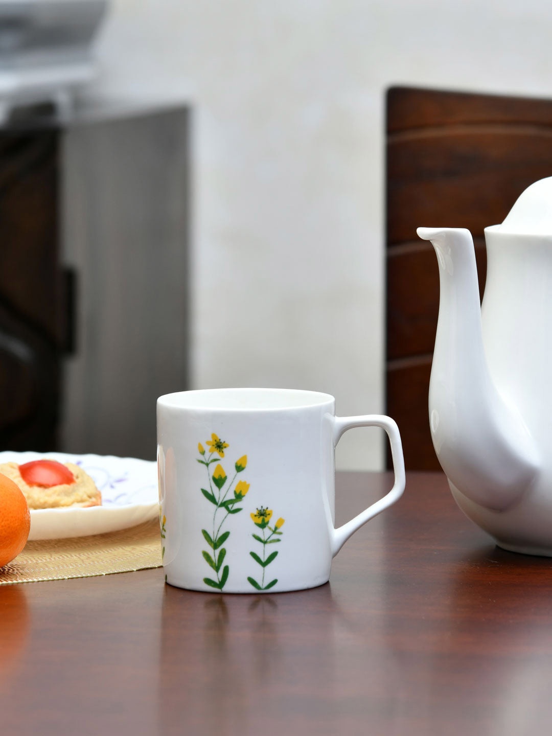 

Athome by Nilkamal Green Geometric Printed Ceramic Matte Cup