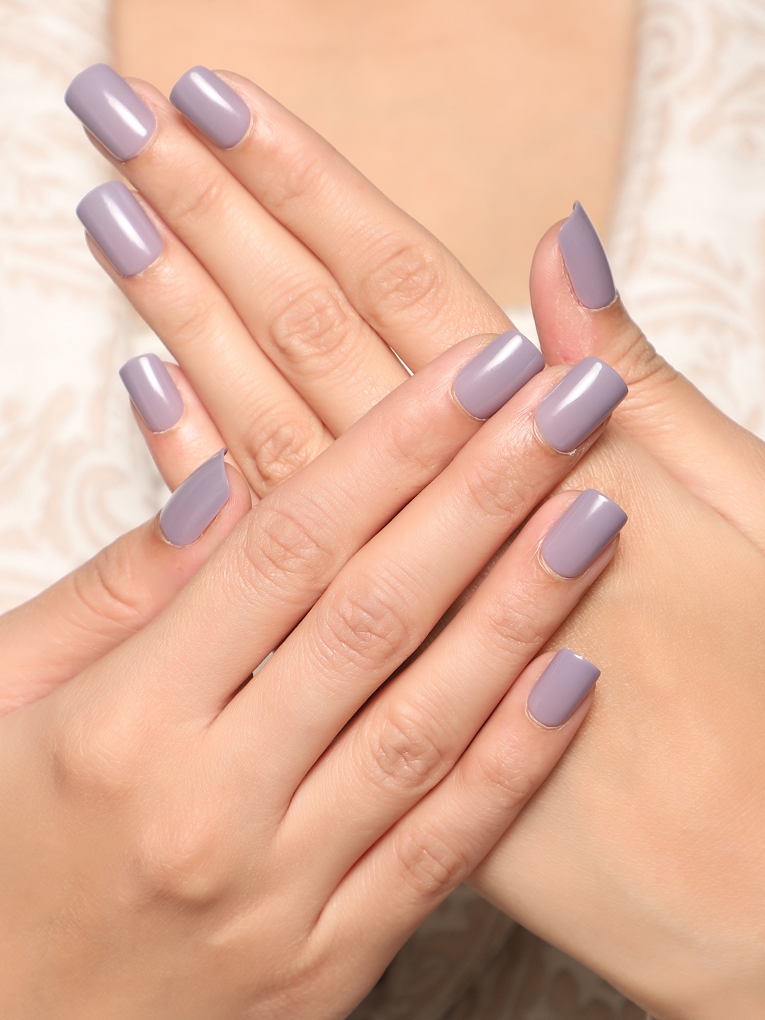 

Lick 24 Pcs Artificial Reusable Oval Nail Extensions with Application Kit - Lavender