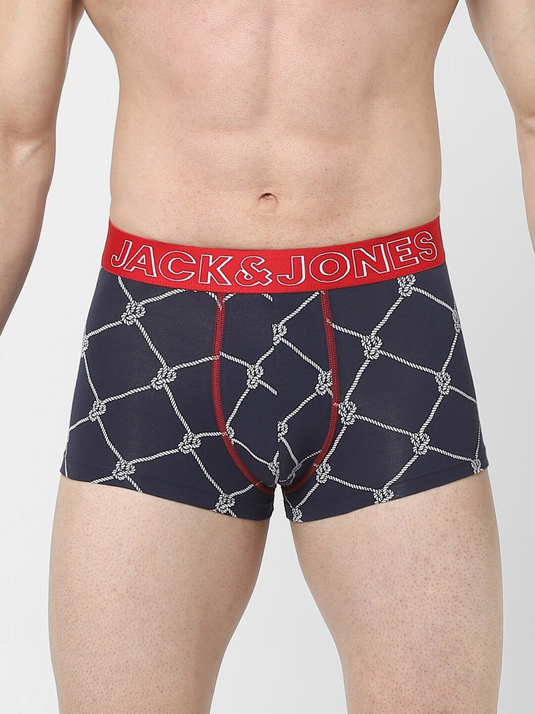 

Jack & Jones Men Blue Printed Trunk 1167968001