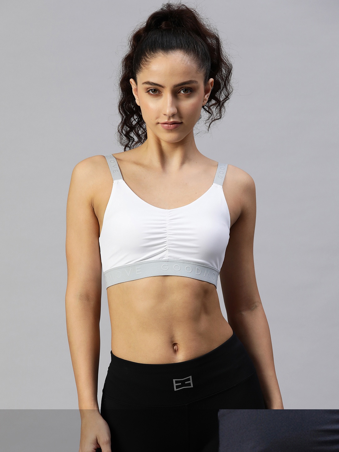 

Marks & Spencer Pack of 2 Solid Workout Bras, Navy blue