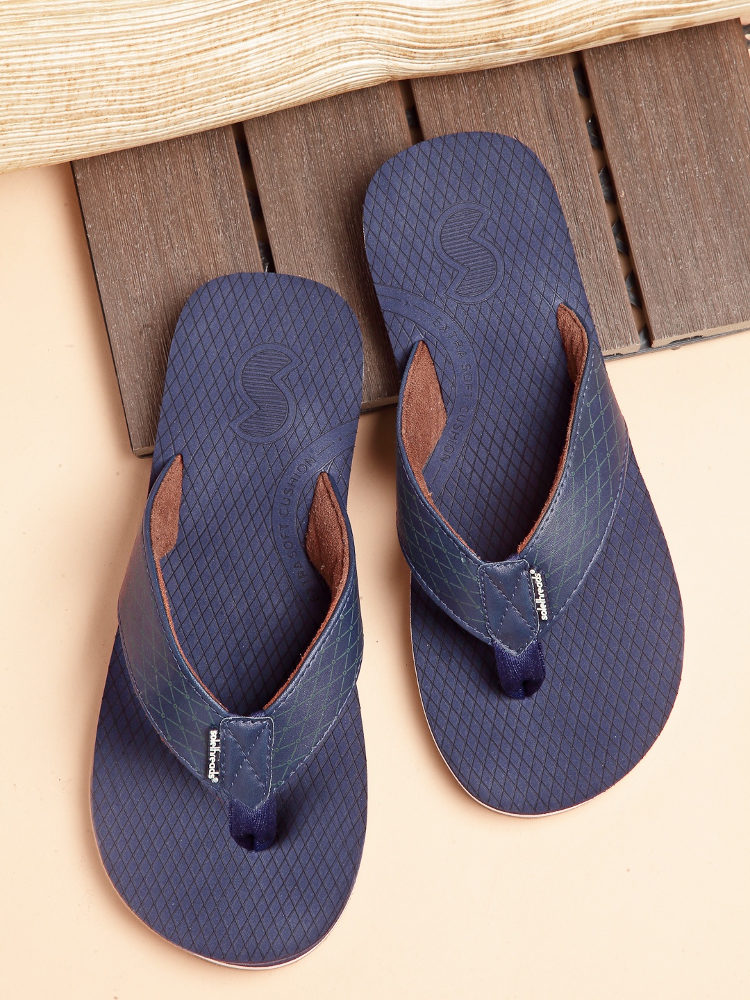 

Solethreads Men Navy Blue Thong Flip-Flops