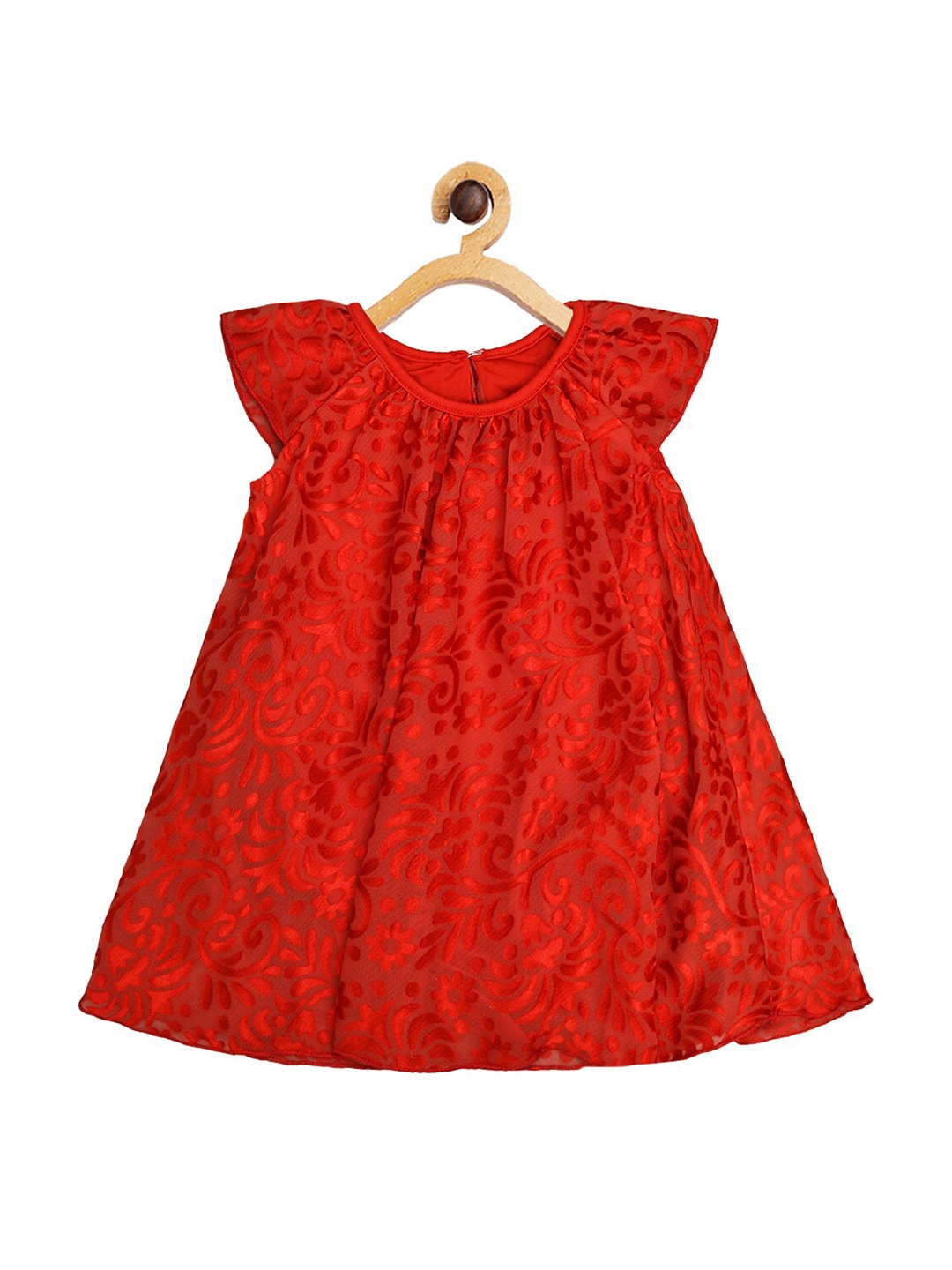 

Creative Kids Red Layered A-Line Dress