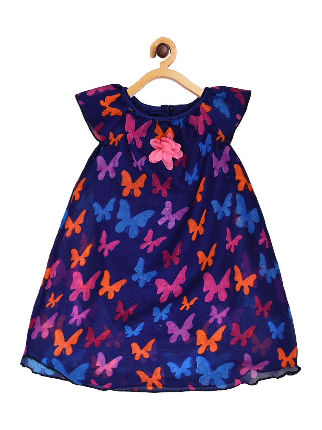 

Creative Kids Blue Floral Layered A-Line Dress
