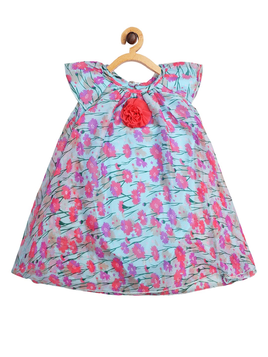 

Creative Kids Pink Floral Layered A-Line Dress