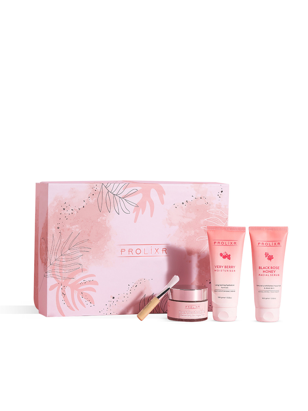 

PROLIXR Bloom & Glow Gift Box for Pore Tightening & Skin Brightening-All Skin Types -250g, Pink