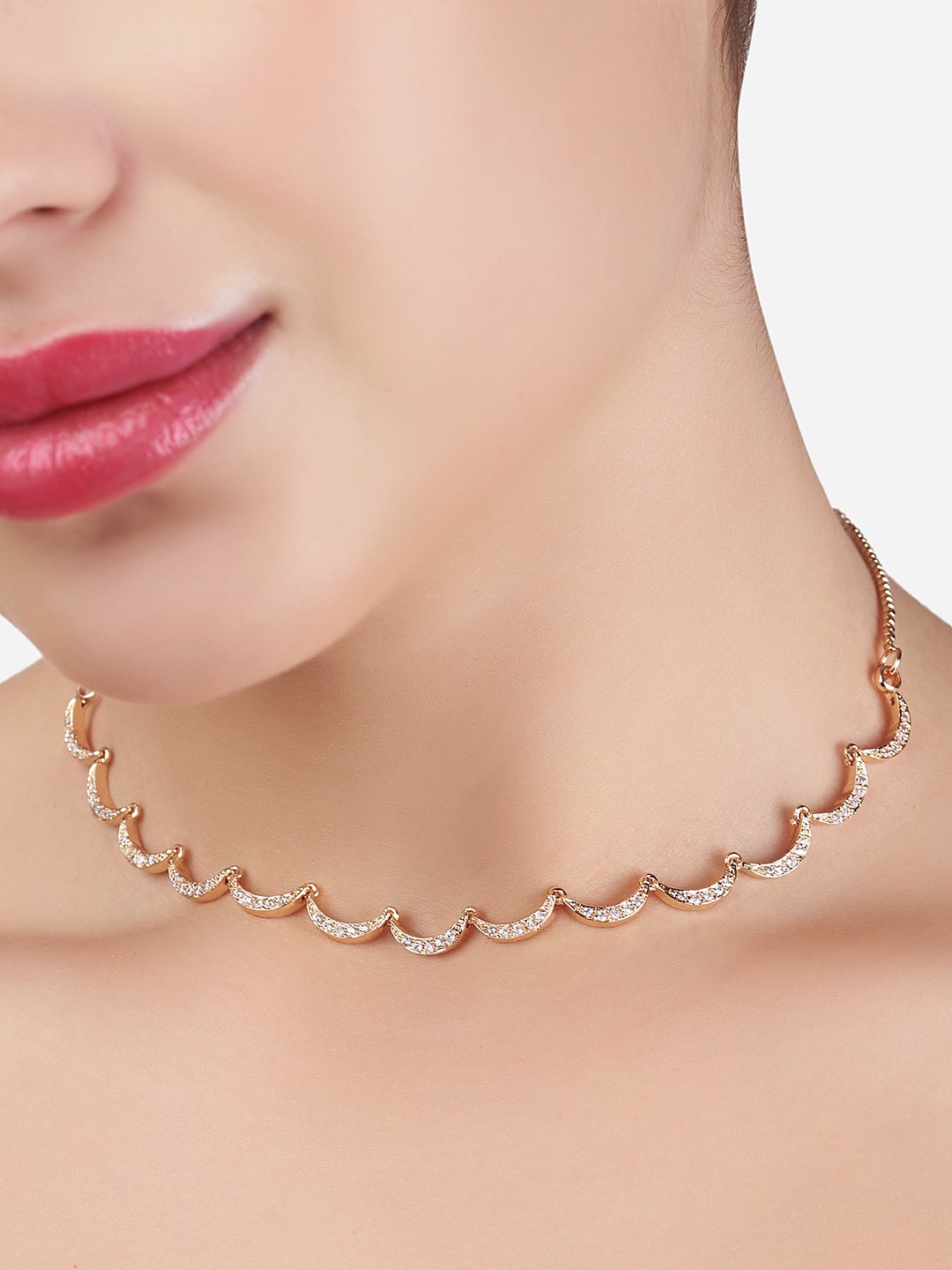 

AMI Rose Gold Brass Rose Gold-Plated Necklace