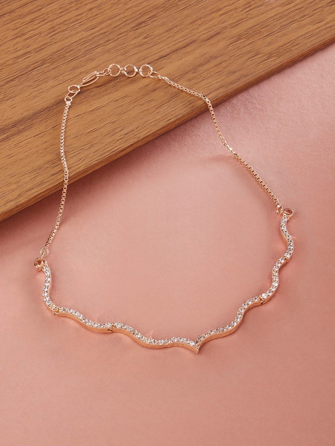 

AMI Rose Gold & White Brass Rose Gold-Plated Necklace