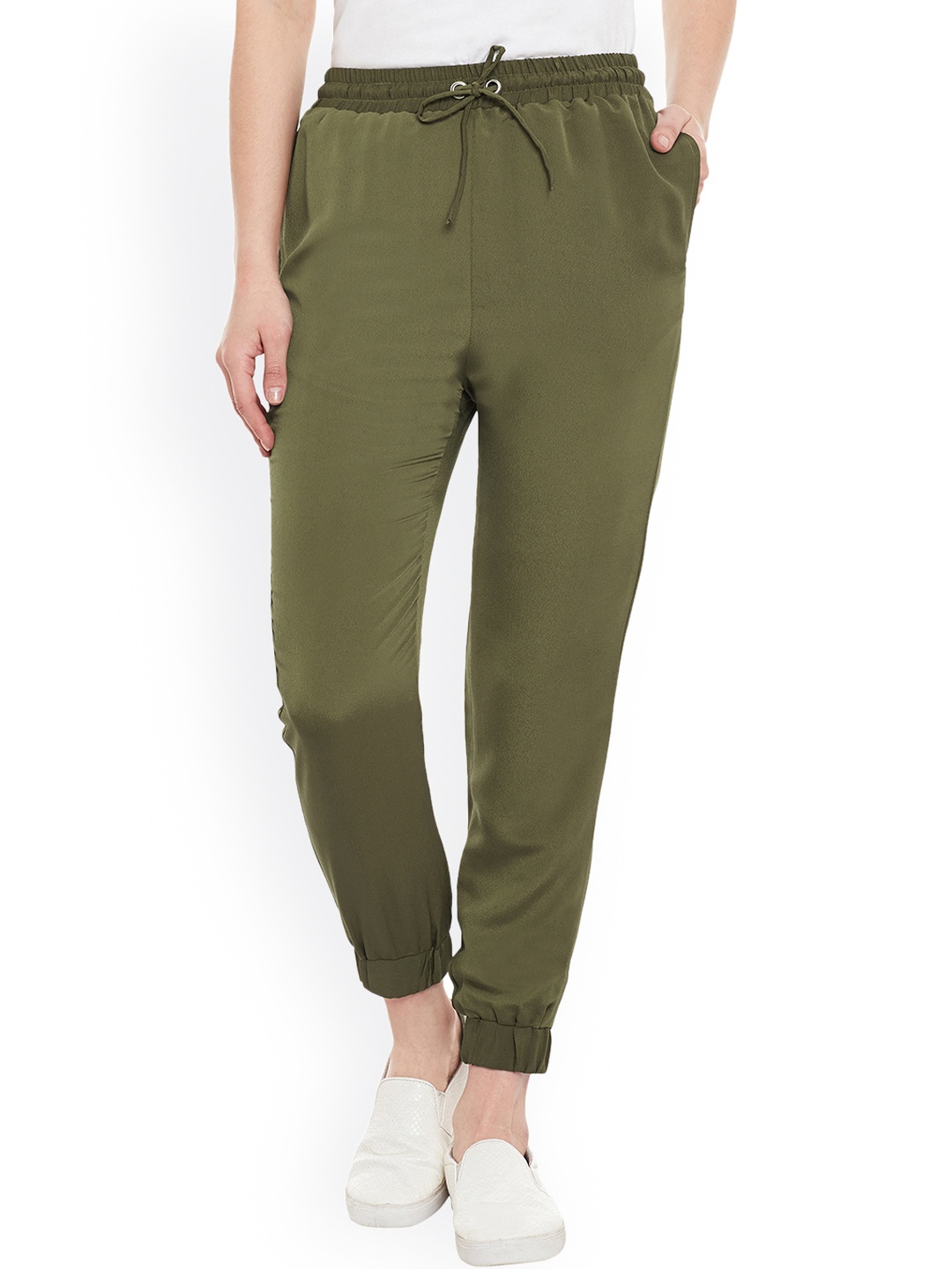 

Miss Chase Olive Green Jogger Trousers