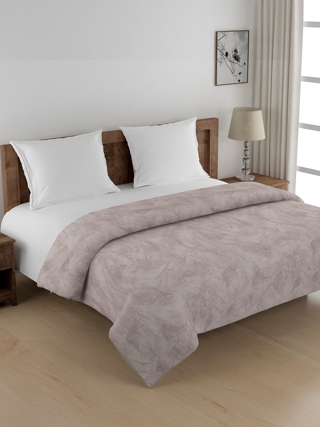 

SWAYAM Brown Abstract Design 150 GSM Pure Cotton Double Size AC Comforter