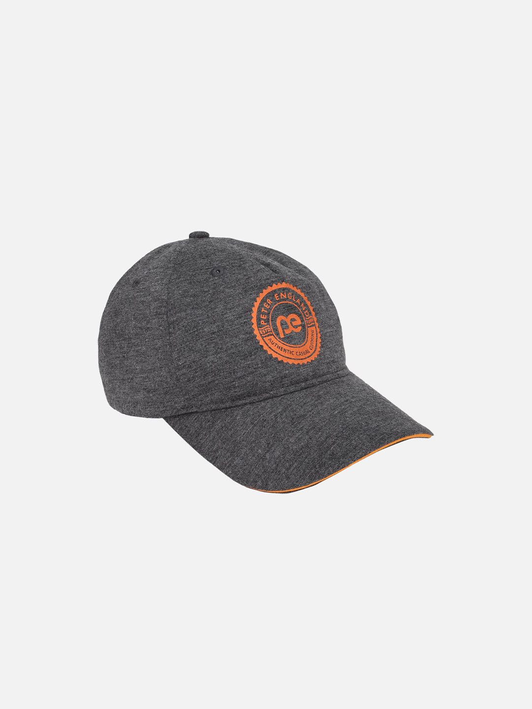 

Peter England Men Grey & Orange Printed Baseball Cap 100% Cotton