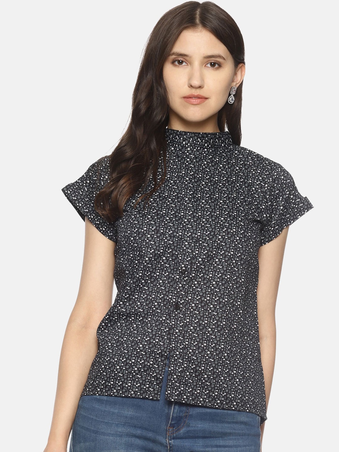 

COUPER & COLL Black & White Print Top
