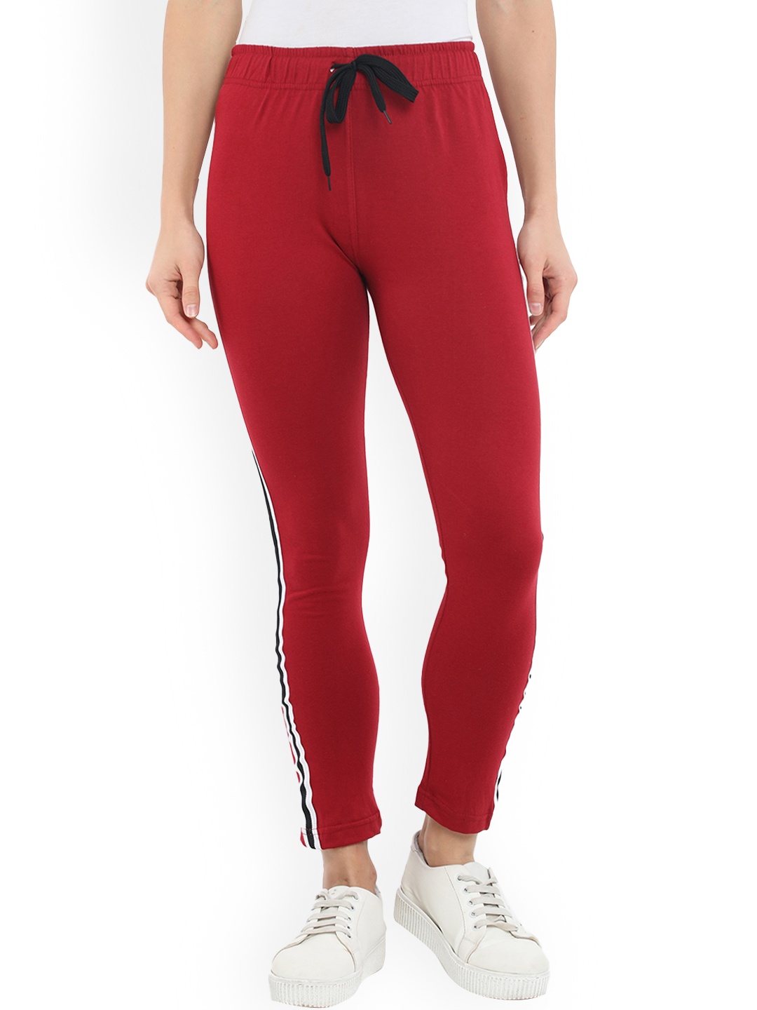 

Fleximaa Women Maroon Solid Cotton Track Pants