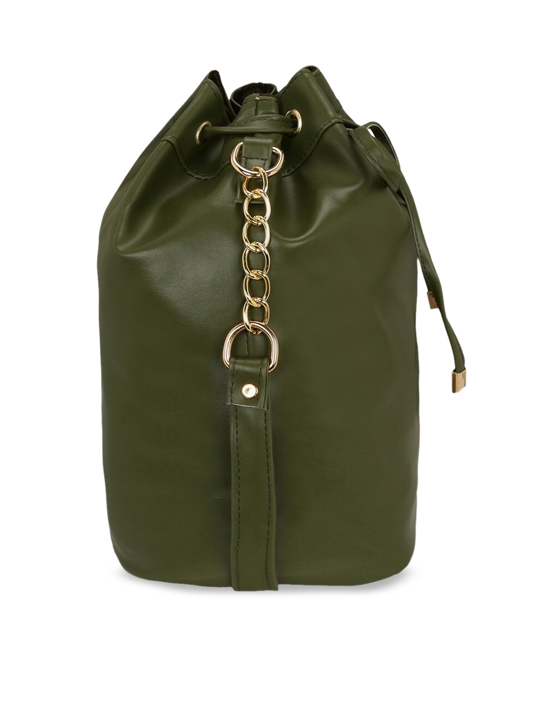 

KLEIO Green PU Bucket Sling Bag