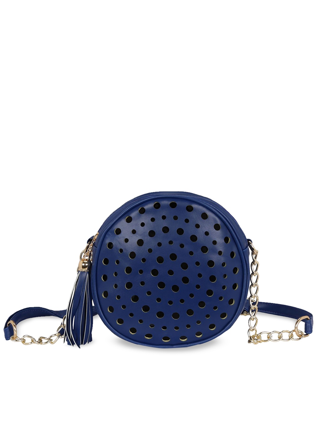 

KLEIO Cut-Out Round Cross Body Sling Bag, Blue