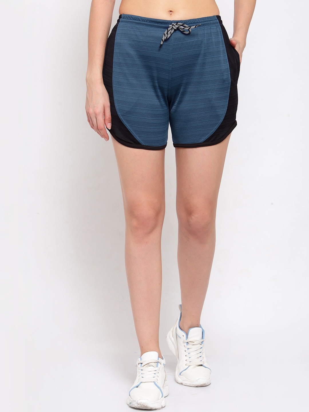 

KLOTTHE Women Blue Colourblocked Outdoor Shorts