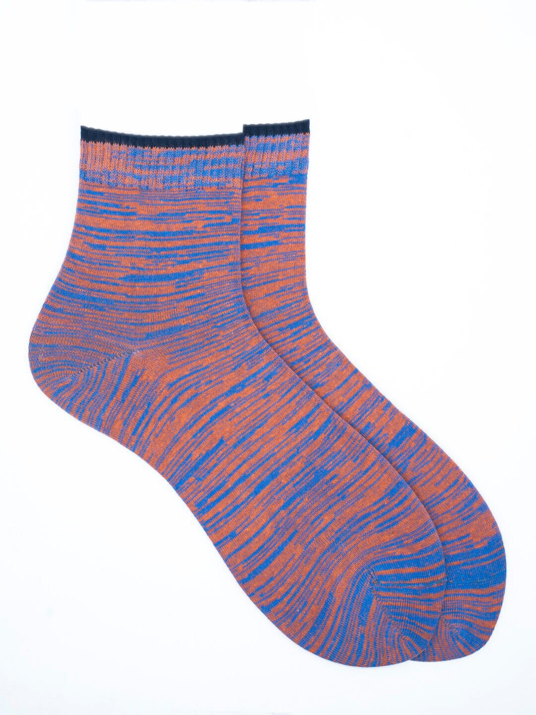 

Soxytoes Blue Patterned Ankle-Length Cotton Socks