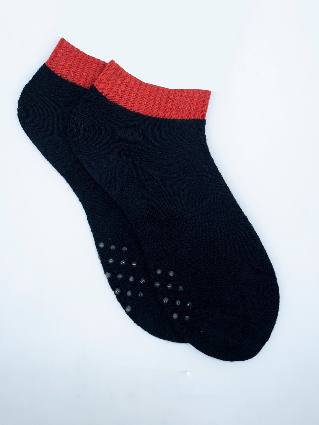 

Soxytoes Navy Blue Solid Cotton Ankle-Length Socks