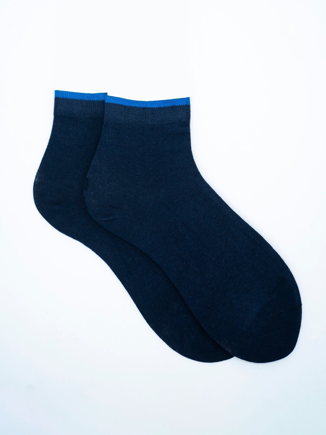 

Soxytoes Navy Blue Solid Cotton Ankle-Length Socks