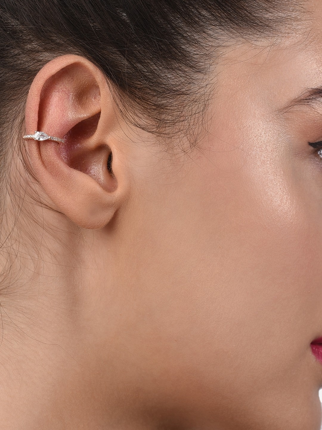 

AMI Women Rose Gold Plated Contemporary Ear Cuffs