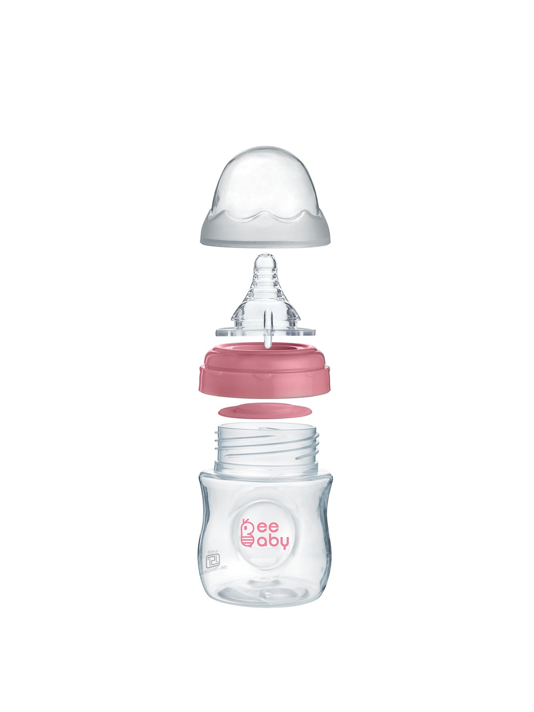 

Beebaby Pink Baby Feeding Bottle with Anti Colic Nipple 150 Ml