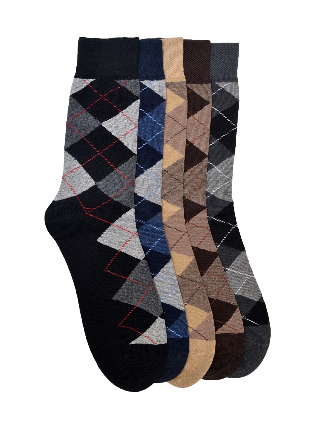 

MARC Men Set of 5 Above Ankle-Length Socks, Multi