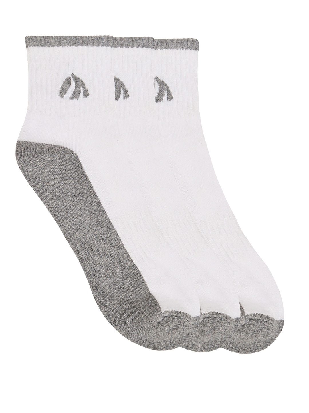 

MARC Men Set of 3 White Ankle-Length Socks, Multi