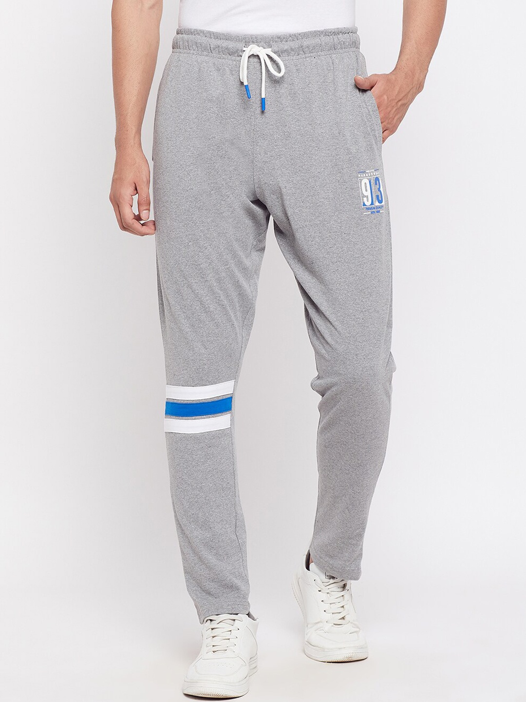 

HARBOR N BAY Men Grey Solid Cotton Track Pants