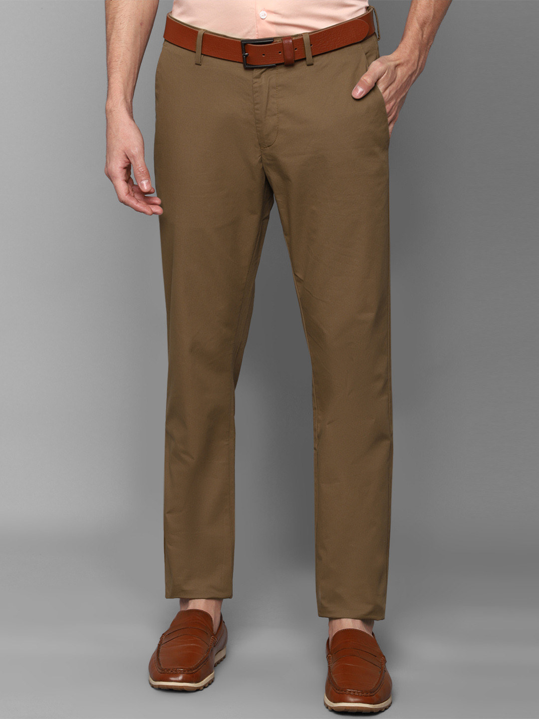 

Allen Solly Men Brown Slim Fit Formal Trousers