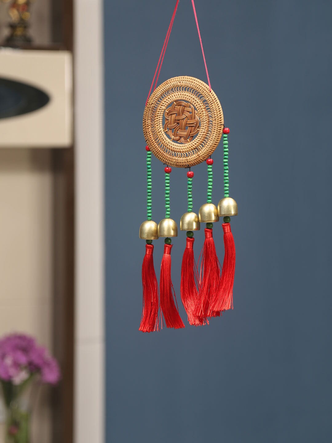 

Athome by Nilkamal Red Dream Catcher Windchimes