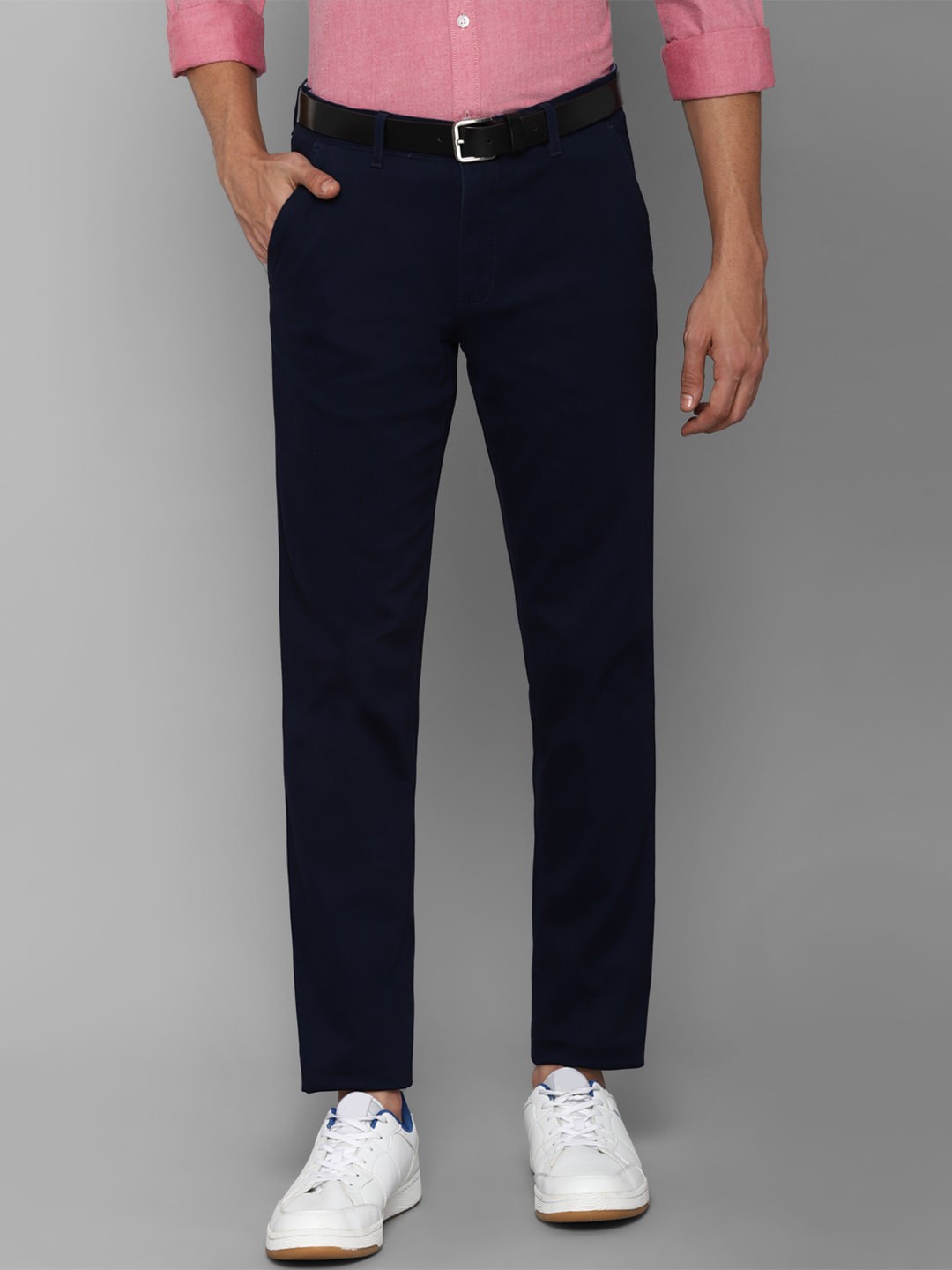 

Louis Philippe Sport Men Navy Blue Slim Fit Trousers