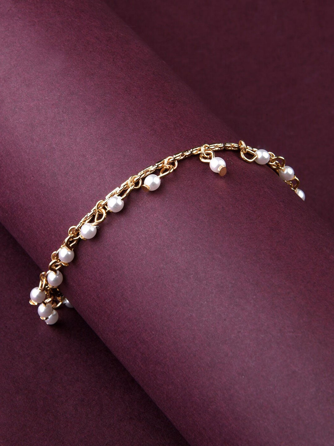 

Accessorize Women 7 Gold-Toned Crystals Link Bracelet
